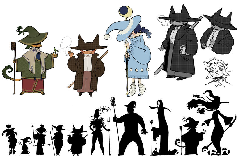 Silhouette and Shape Language, witches and wizards